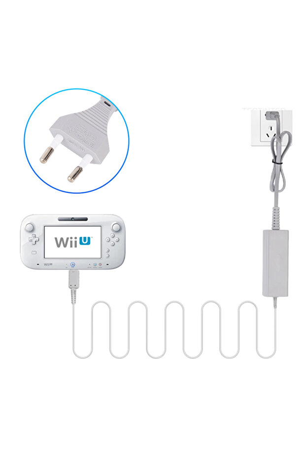 Eu Plug Ac Adapter Charger For Wii U Console Power Supply Cord Compatible With Nintendo Wii U Rem... - 2