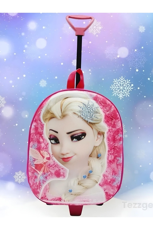 Girl's Elsa Eva Fabric Squeegee Kindergarten Nursery And Daily Use Backpack