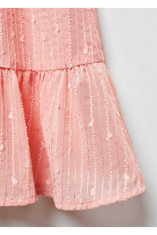 Fırfırlı Ve Işlemeli Elbise - 5