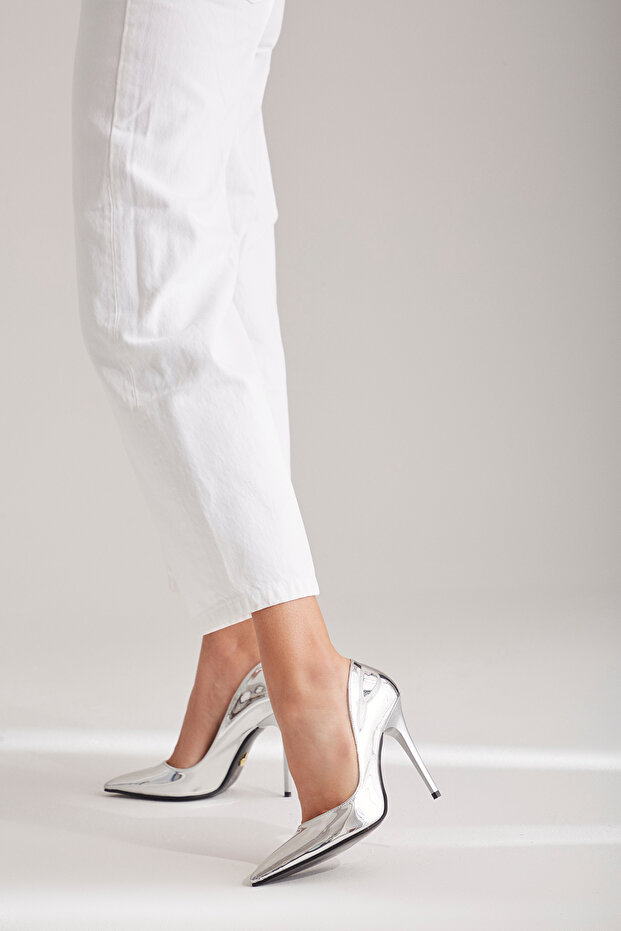 Nadja Silver 10 cm Women's Stiletto, High Heels Silver