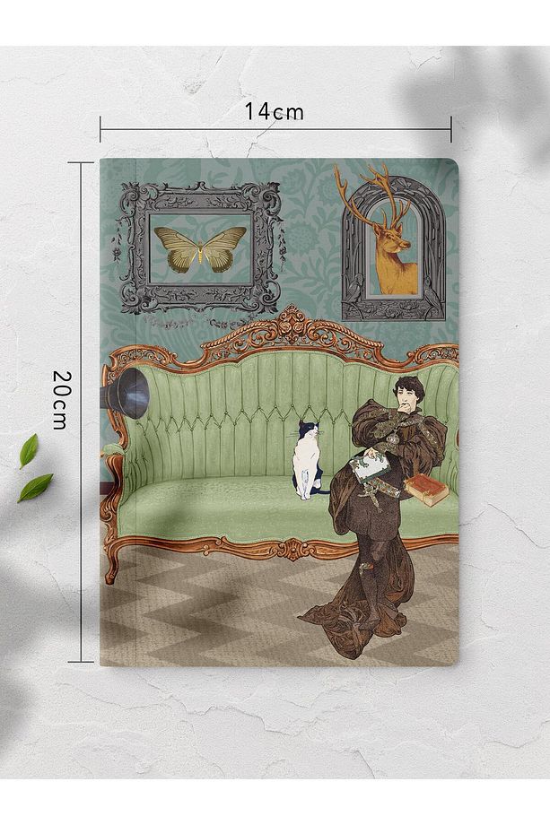 Çizgisiz Defter, Vintage Retro Temalı Notebook, Not Defteri, Vintage Defter, 64 Sayfa 14*21cm - 2