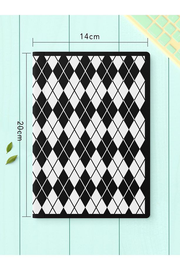 Çizgisiz Defter Seti, 2 Adet Geometrik Desenli Notebook, Not Defteri, Anı Defteri, 64 Sayfa Orta Boy - 4