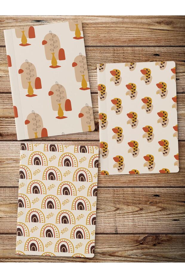 Unlined Notebook Set, 3 Notepads, Notebook Journal Set, Memory Book, 64 Pages Medium Size - 2