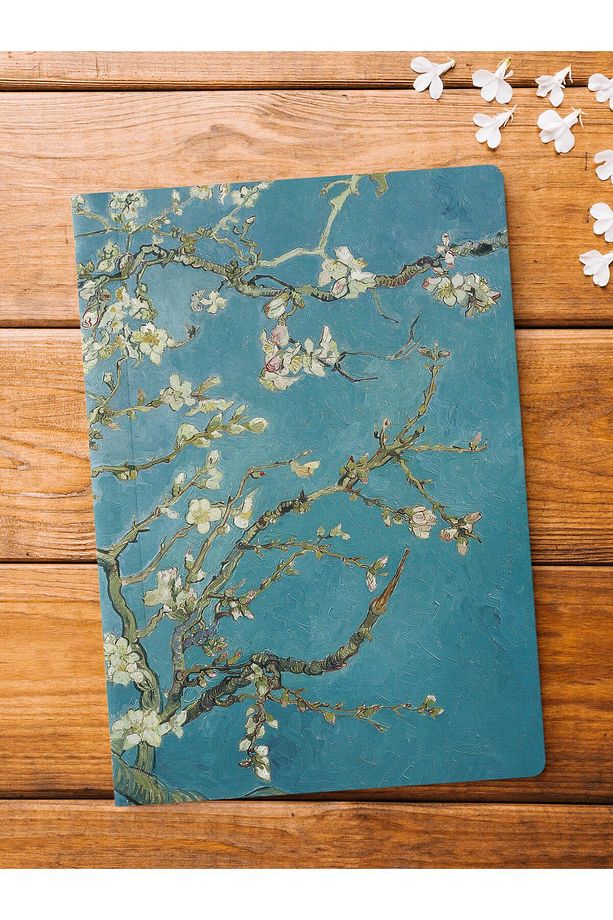 Çizgisiz Defter, Modern Sanat Notebook, Van Gogh Temalı Not Defteri 64 Sayfa, 14*21cm - 1