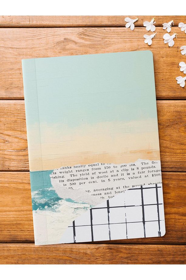 Çizgisiz Defter, Vintage Retro Temalı Notebook, Not Defteri, Vintage Defter, 64 Sayfa 14*21cm - 1