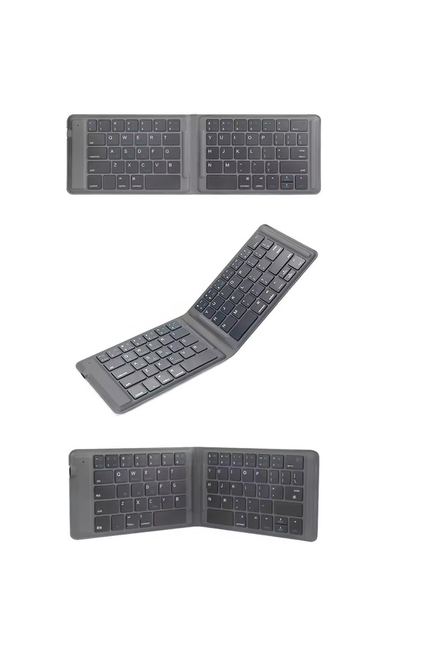 Katlanabilir Bluetooth Klavye Taşınabilir Android Windows iOS Uyumlu Katlanabilir İngilizce Q ZR672 - 1