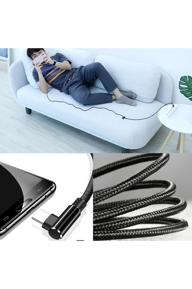 3 Metre Type-C Şarj Kablosu 3M 3 Amper Hızlı USB - TYPE C - 5