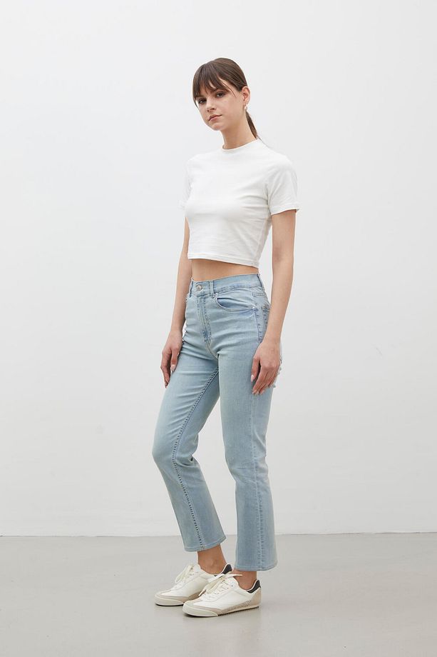 BOOTCUT FIT DENİM PANTOLON AÇIK MAVİ - 4