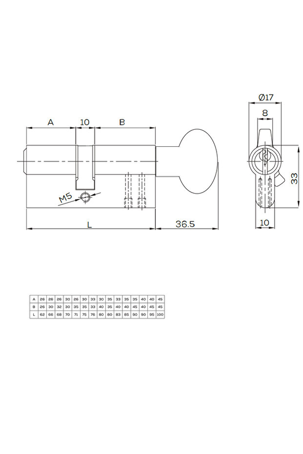 KALE 164 SM / 164 SNC 15'Lİ ORTAK ANAHTAR / PASS SİSTEM (9 ADET 164 SM + 6 ADET 164 SNC) - 6