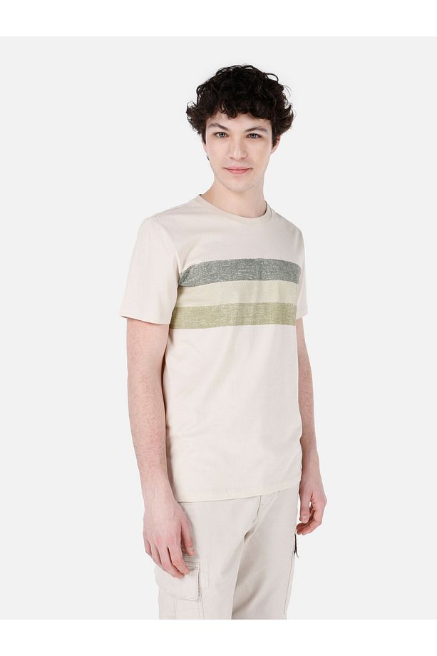 Bej Erkek Tshirt K.kol - 1
