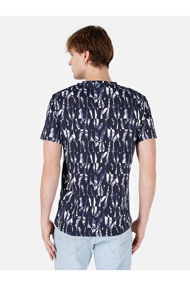 Lacivert Erkek Tshirt K.kol - 3