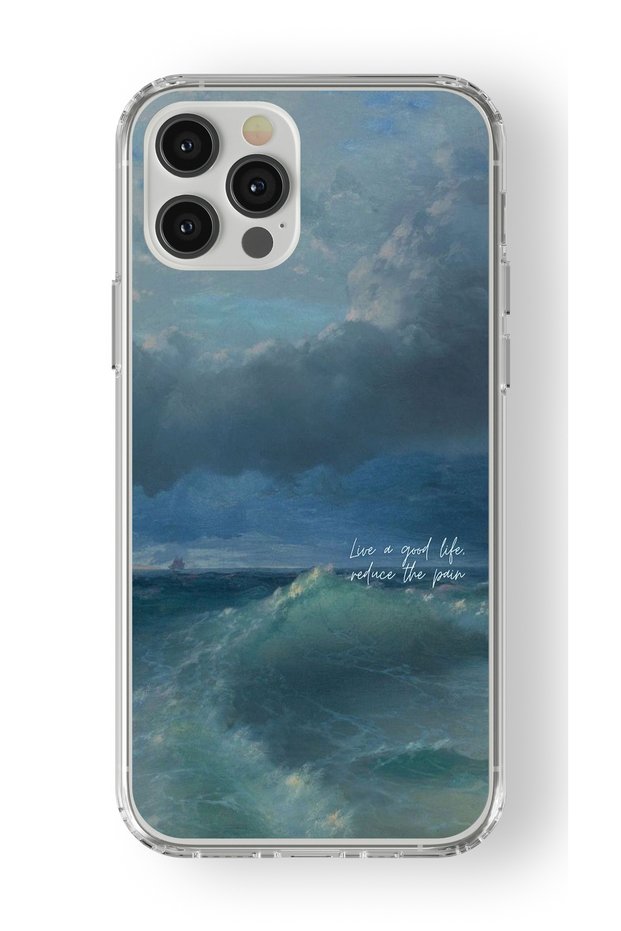 حافظة شفافة مطبوعة بتصميم Good Life متوافقة مع هاتف iPhone 12 Pro