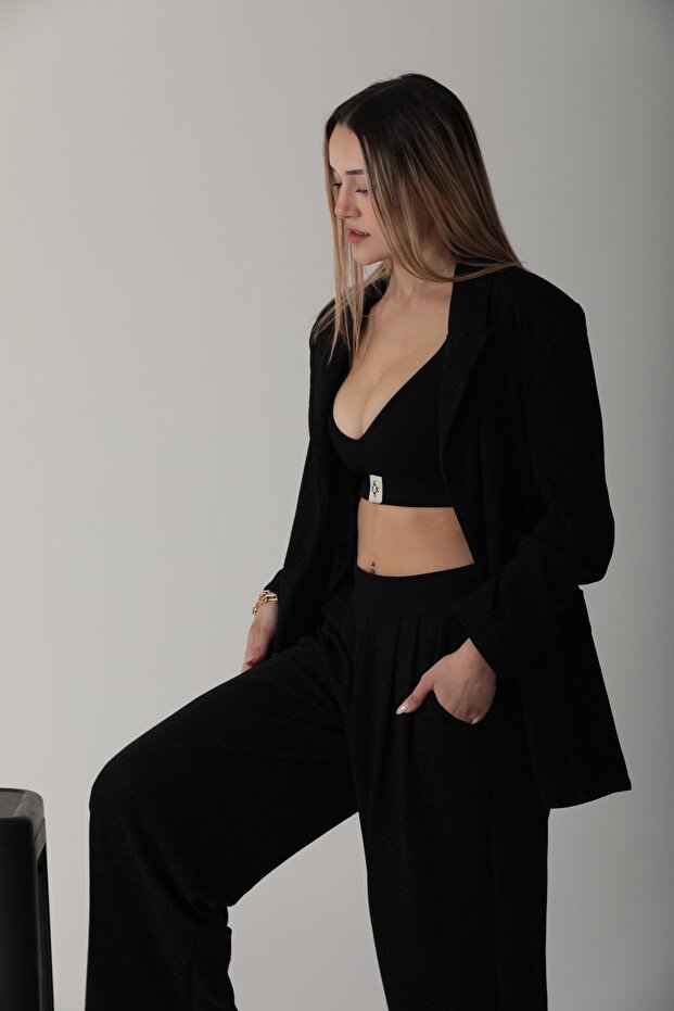 Oversize Payetli Ceket - 8