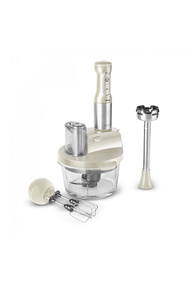 UltraPremium 2000W Cam Hazneli Mutfak Robotu Soft Cream - Inox Termos Hediyeli - 2