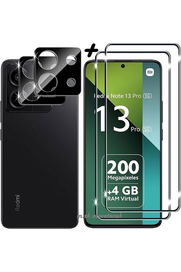 Xiaomi Redmi Note 13 Pro 5g Kamera Lens Koruma Camı Ve 9h Temper Ekran Camı 2'li Set (BİRER ADET) - 1