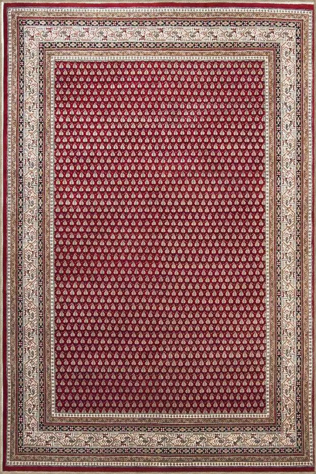 Red Geometric Vintage Abstract Colorful Woven Base Carpet Miravip1033