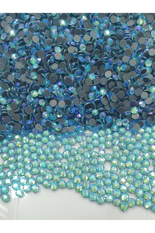 Dmc Hotfix Ss16 Aqua Ab - 50 Gram 1440 Pieces Iron-On Stone