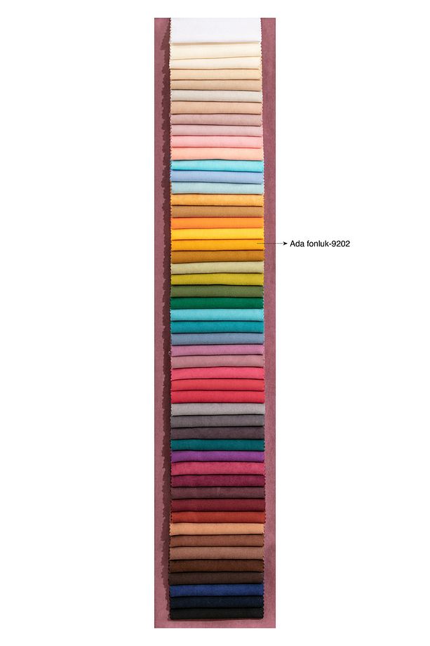 Kullanıma Hazır Hardal Rengi Seyrek Pileli 1x2 Fon Perde Tek Kanat 9202 - 7