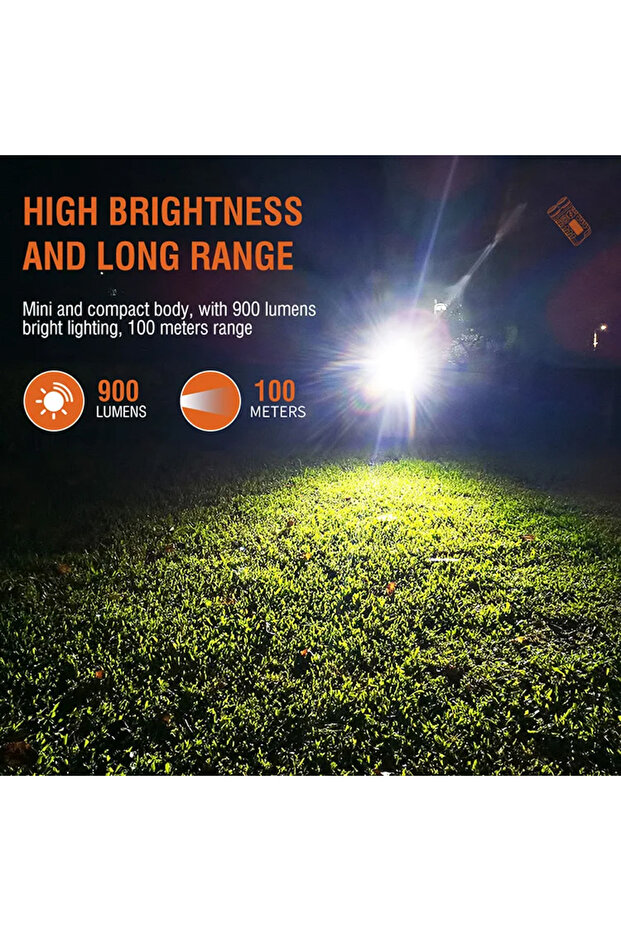 V3 Powerful Edc Led Keychain Flashlight 1000lm Mini Portable Work Light Type-c Rechargeable Torch... - 5