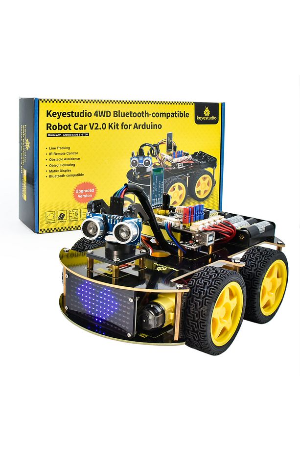 Keyestudio 4WD Multi BT Robot Car Kit V2.0 W/LED Display For Arduino Robot Kit DIY Electronic Kit... - 8