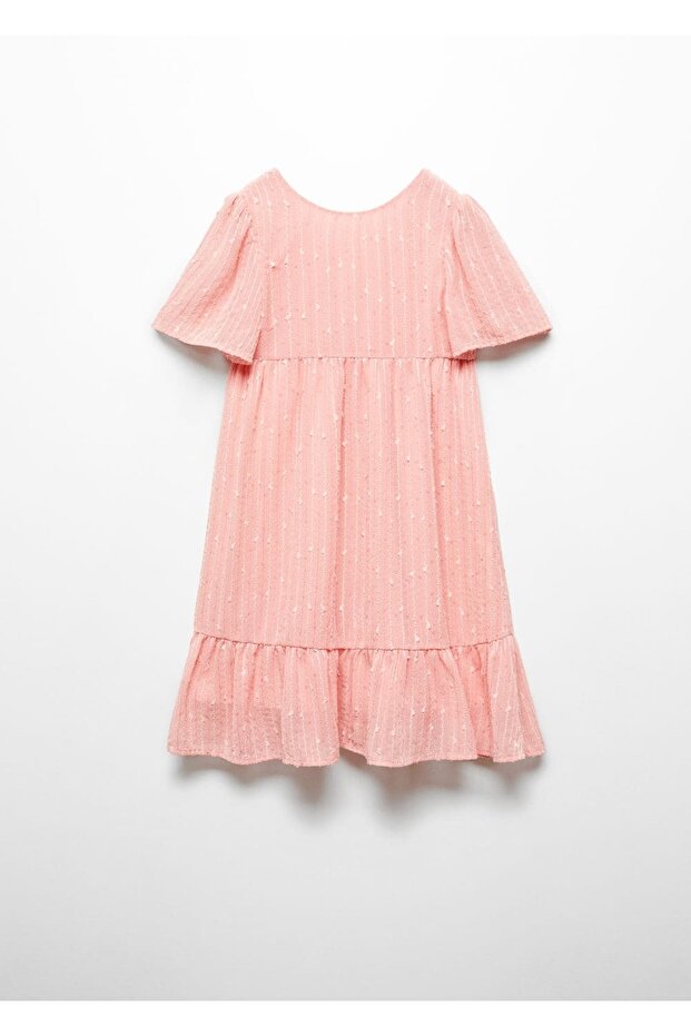 Fırfırlı Ve Işlemeli Elbise - 3