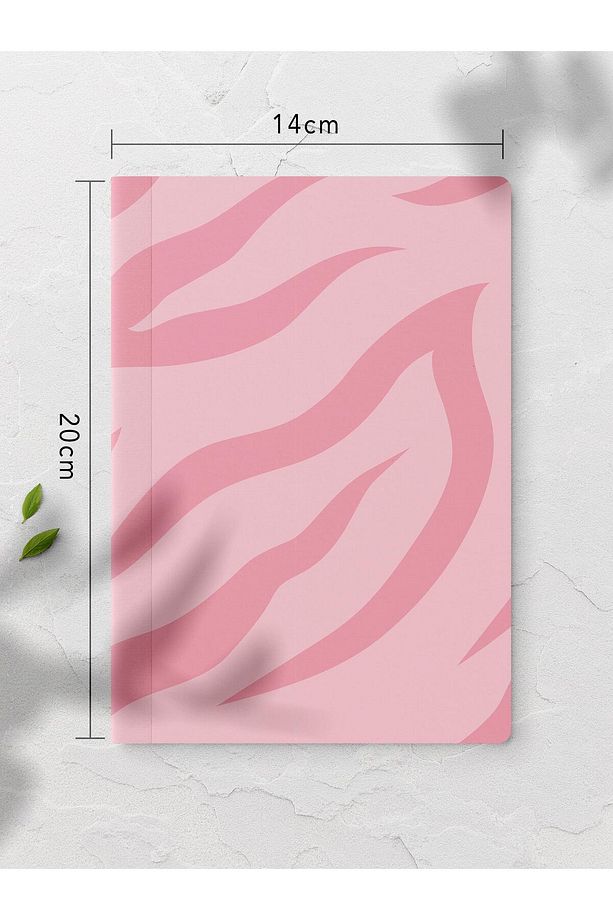 Çizgisiz Defter, Pembe ve Desenli Notebook, Not Defteri, Akıl ve Anı Defteri, 64 Sayfa, 14*21cm - 2