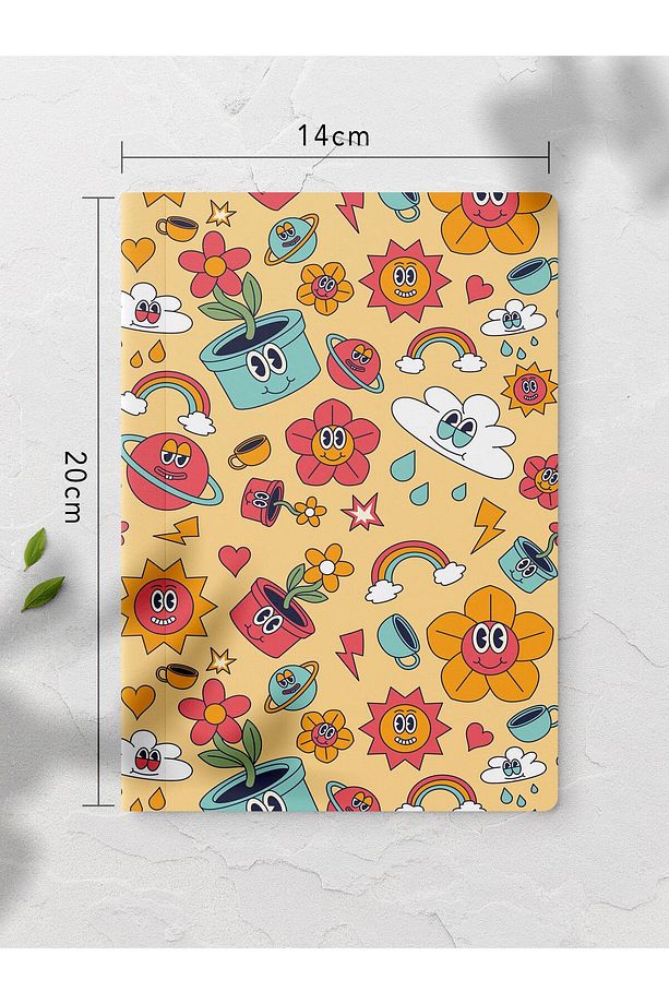 Çizgisiz Defter, İndie Groovy Notebook, Not Defteri, Akıl ve Anı Defteri, 64 Sayfa, 14*21cm - 2