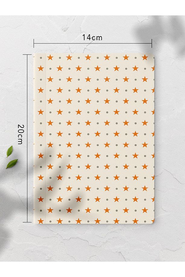 Çizgisiz Defter, Yıldız Desenli Notebook, Not Defteri, Akıl ve Anı Defteri, 64 Sayfa, 14*21cm - 2