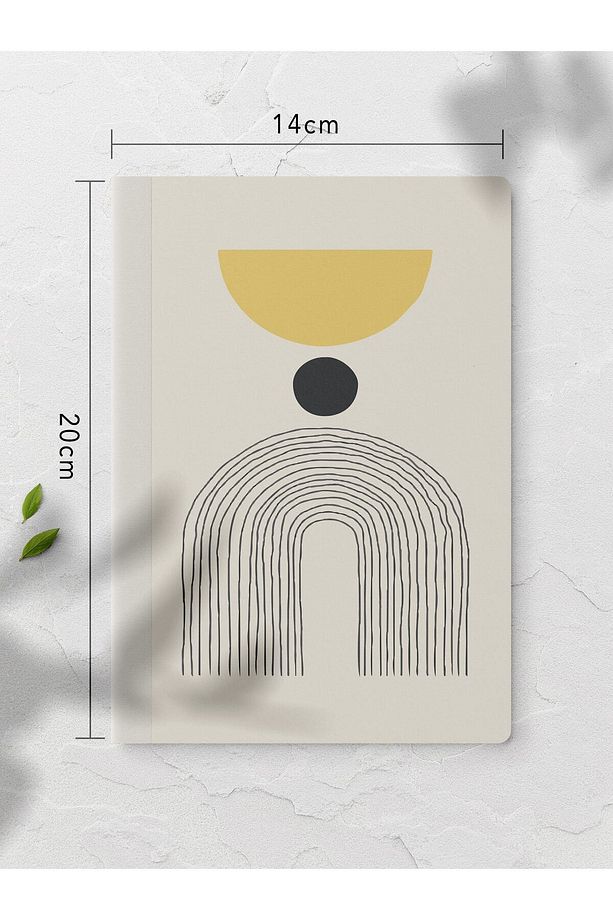 Geometrik Çizgisiz Defter Seti - 4 Adet - 14cm*20cm - 64 Sayfa - 4