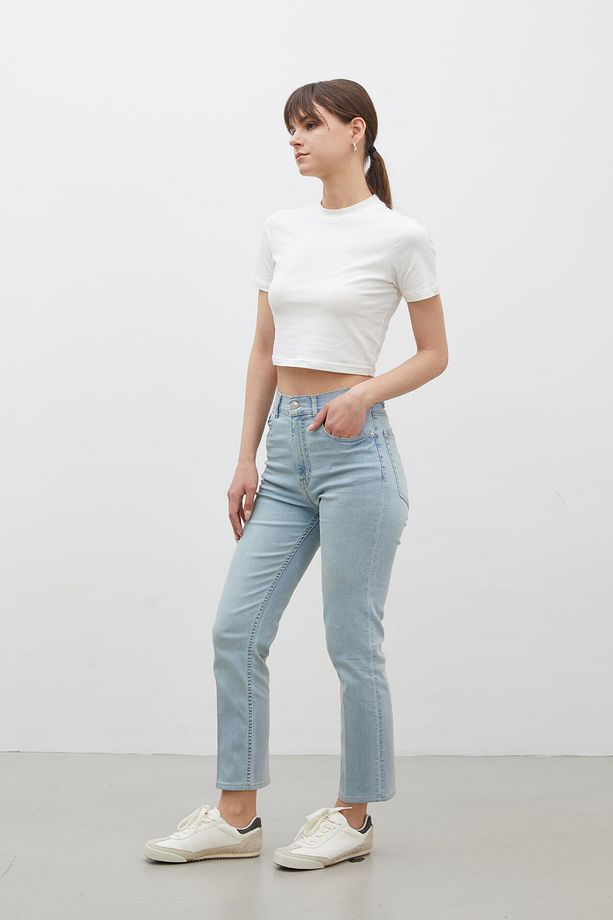 BOOTCUT FIT DENİM PANTOLON AÇIK MAVİ - 6