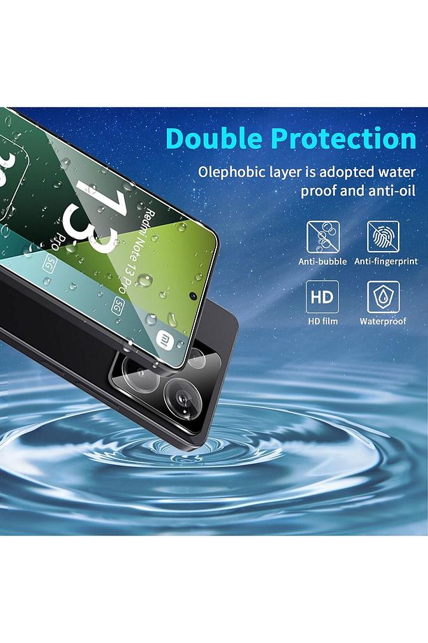 Xiaomi Redmi Note 13 Pro 5g Kamera Lens Koruma Camı Ve 9h Temper Ekran Camı 2'li Set (BİRER ADET) - 3