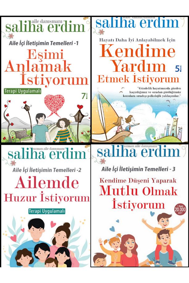 Saliha Erdim Mutlu Birey Mutlu Aile Okuma Seti 4 Kitap - 1