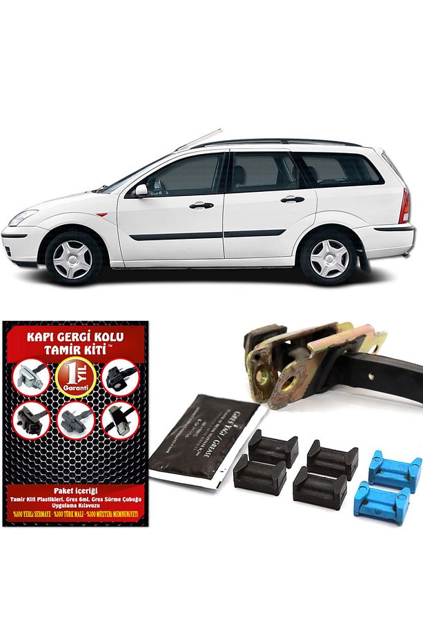 Ford Focus Mk1 SW Uyumlu Kapı Gergi Kolu (Limitör) Tamir Kiti (2 Kapı Set) 2001-2005 - 1