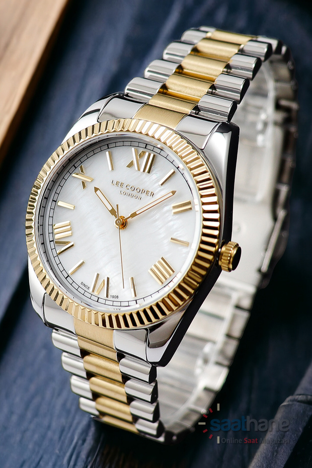 Original Mother of Pearl Dial Silver Gold Women's Wristwatch