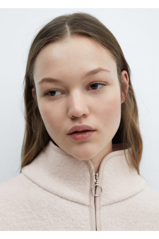 Fermuarlı yün sweatshirt - 5