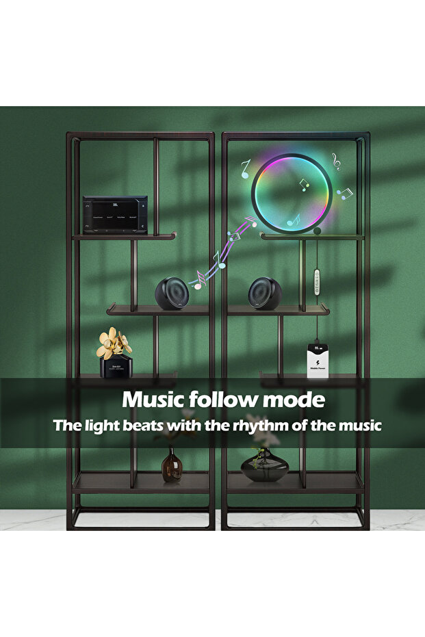 Smart LED Night Light RGB Desktop Atmosphere Desk Lamp Bluetooth APP Control Suitable for Game Ro... - 4