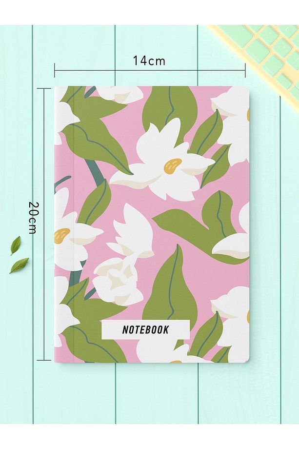 Çizgisiz Defter Seti, 2 Adet Vintage Desenli Notebook, Not Defteri, Anı Defteri, 64 Sayfa Orta Boy - 4