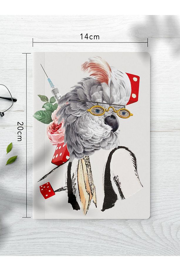 Çizgisiz Defter Seti, 2 Adet Vintage Desenli Notebook, Not Defteri, Anı Defteri, 64 Sayfa Orta Boy - 3