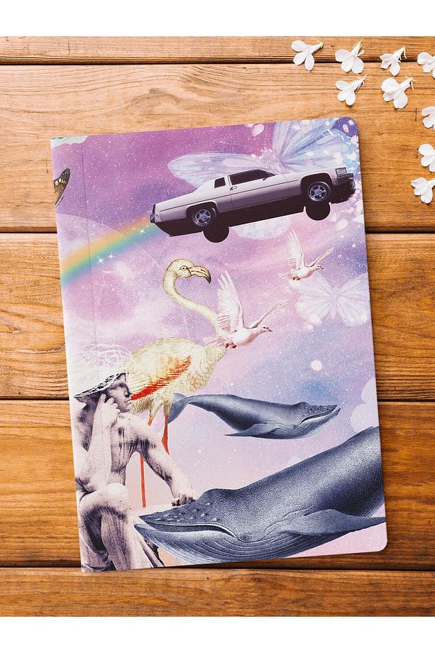 Çizgisiz Defter, Vintage Retro Temalı Notebook, Not Defteri, Vintage Defter, 64 Sayfa 14*21cm - 1