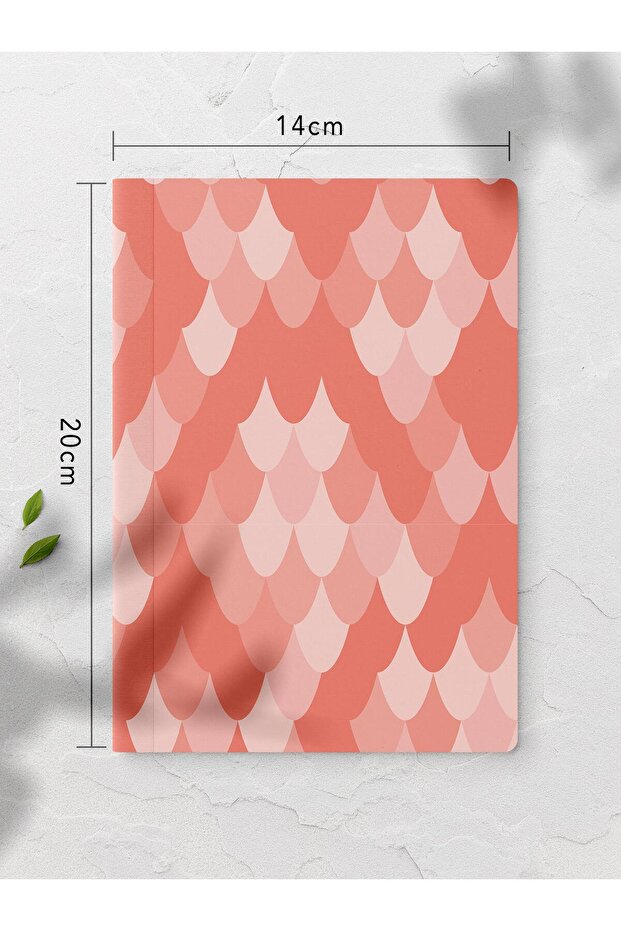 دفتر ملاحظات غير مبطن، دفتر ملاحظات وردي ونمط، مفكرة، مفكرة ذهنية وذاكرة، 64 صفحة، 14*21 سم - 2