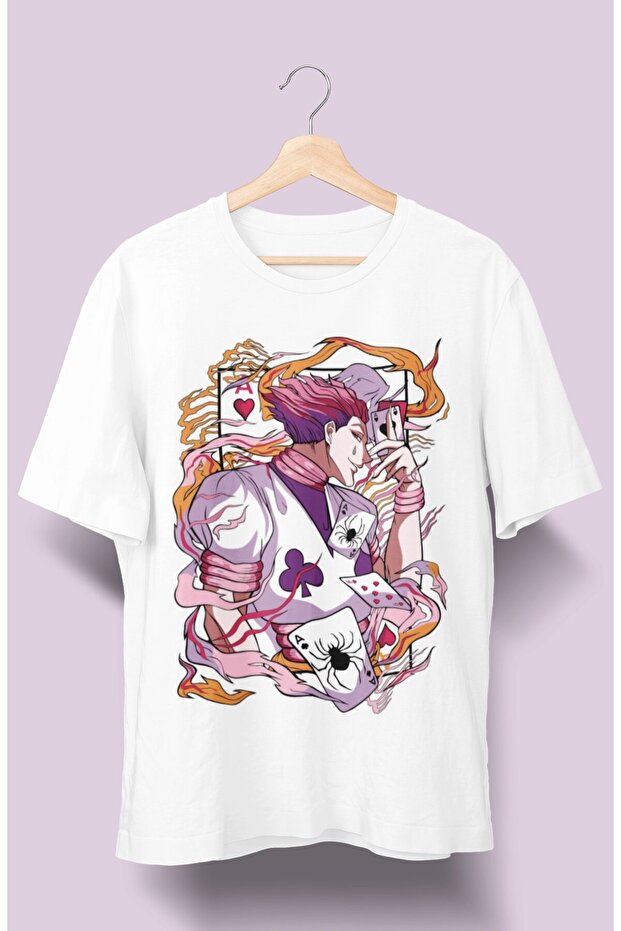 Oversize Hunter X Hunter Hisoka Printed T-shirt, Unisex Anime Printed T-shirt