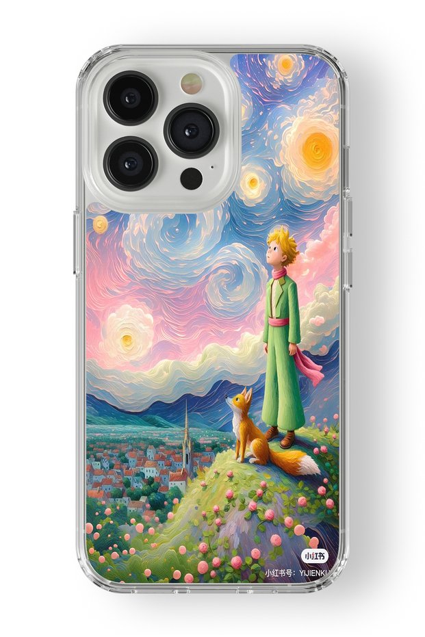 iPhone 13 Pro Max Compatible Little Prince Design Printed Transparent Case