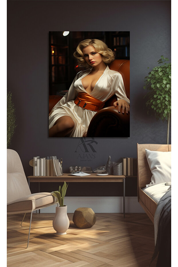 Woman in White Dress Canvas Print Ar 040705