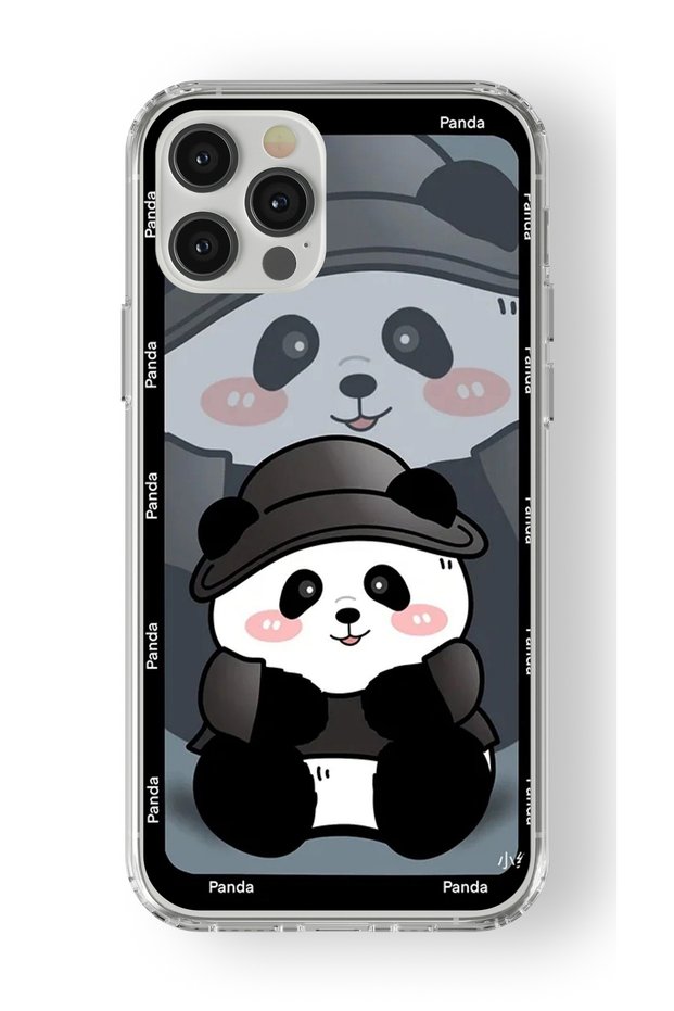حافظة شفافة مطبوعة بتصميم باندا متوافقة مع هاتف iPhone 12 Pro