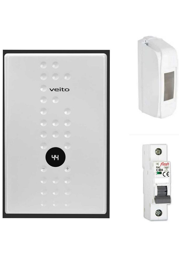 flow e9 9000 w. merkezi sistem güneş su ısıtma sistemıne uyumlu sıgorta ve kutusu dahil paket - 1