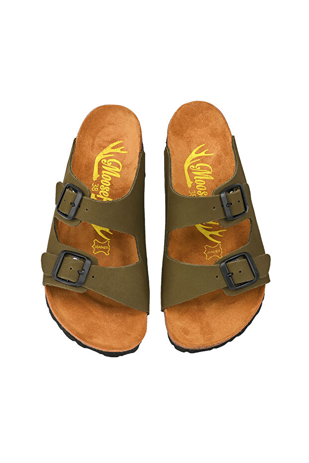 Family Size Genuine Leather Unisex Slippers