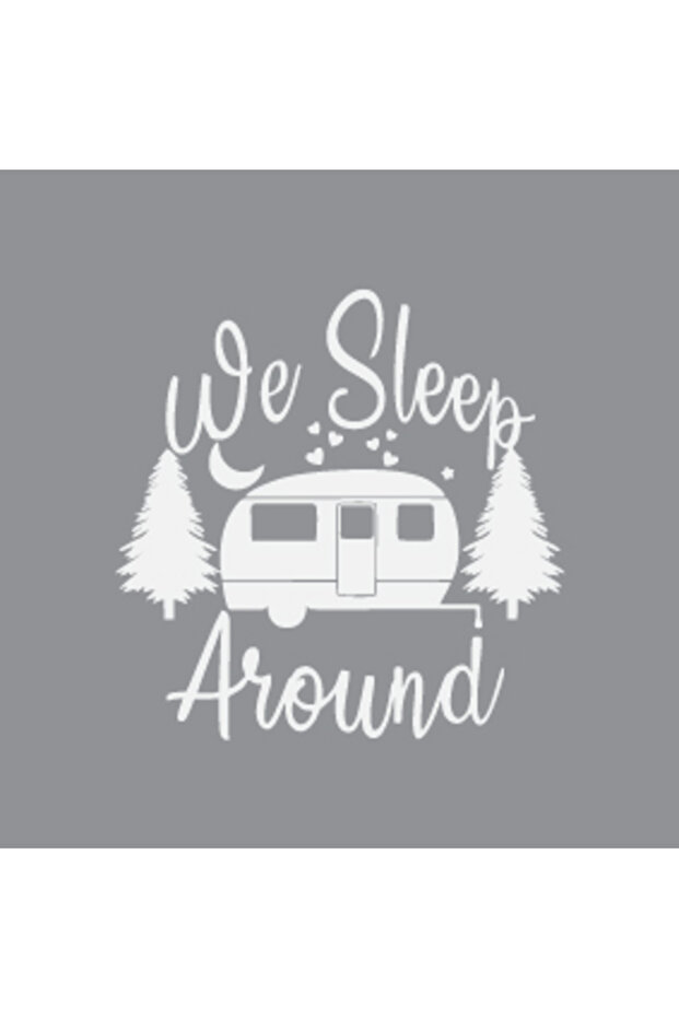 قافلة تخييم بيضاء من We Arround - 17x17 سم