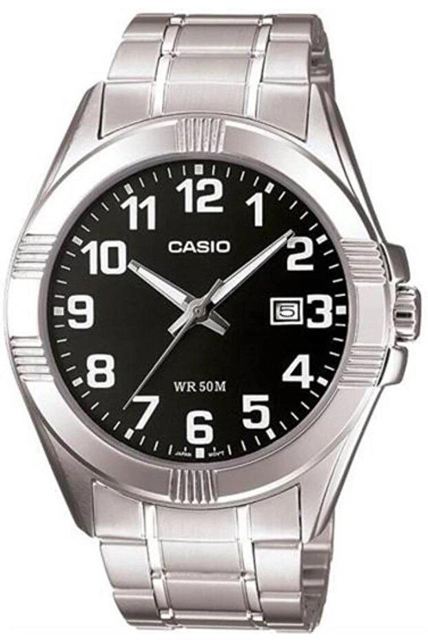 Mtp-1308d-1bvd Calendar Metal Men's Wristwatch with Numerals