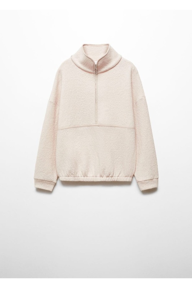 Fermuarlı yün sweatshirt - 3