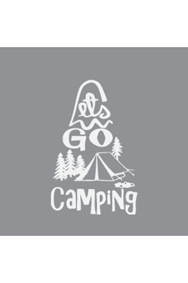 قافلة التخييم البيضاء - Lets Go Camping 17x17 سم